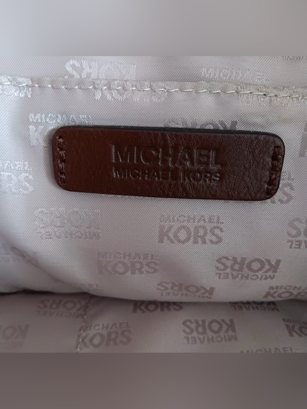 Michael Kors Natural Straw Tote with Dark Brown Leather Trim and Gold Hardware - Picture 7 of 11